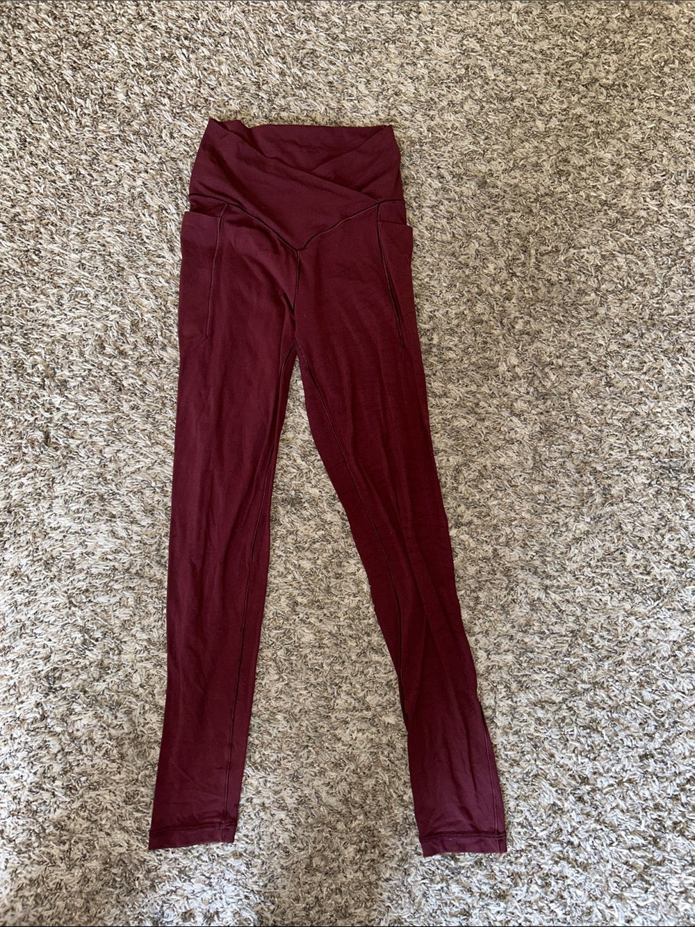 OFFLINE by Aerie Real Me Xtra 7/8 Hi Rise Burgundy Leggings - Women’s Small